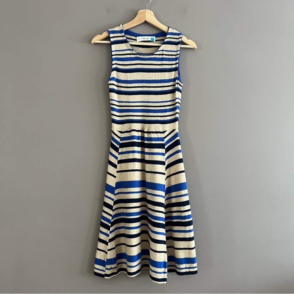 Sparrow Anthropologie Dress Women's XS Merino Wool Blend Striped ASO Glee Quinn